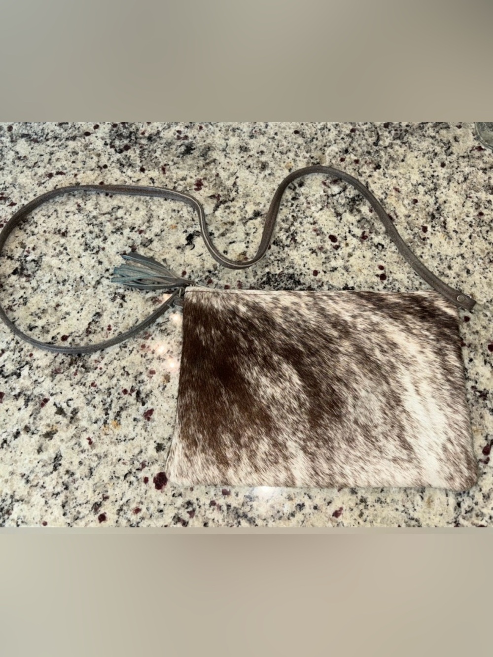 Cowhide crossbody purse